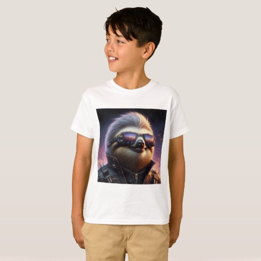 Sloth Cyberpunk T-shirt (Voorkant volledig)
