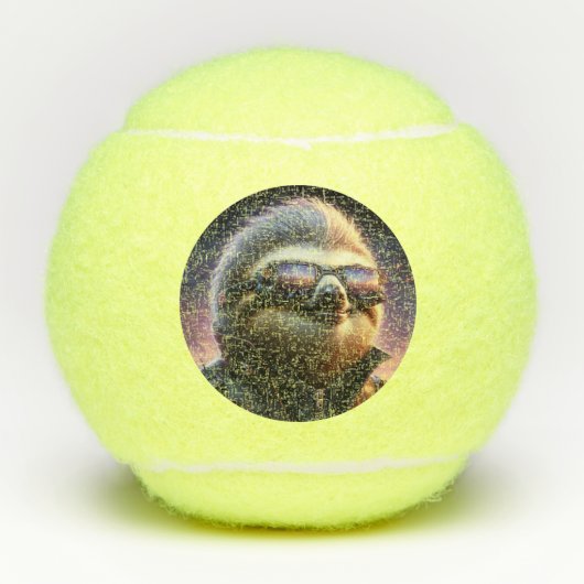Sloth Cyberpunk Tennisballen (Voorkant)