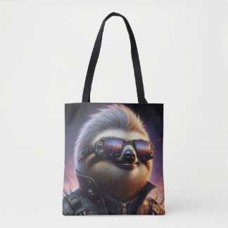 Sloth Cyberpunk Tote Bag