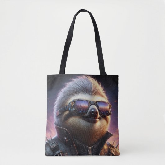 Sloth Cyberpunk Tote Bag (Voorkant)