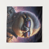 Sloth Cyberpunk Wandkleed (Voorkant (horizontaal))