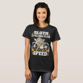 Sloth Cycling Club Grappig T-shirt (Voorkant volledig)