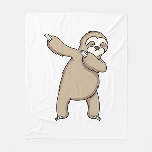 Sloth Dab Fleece Deken (Voorkant)