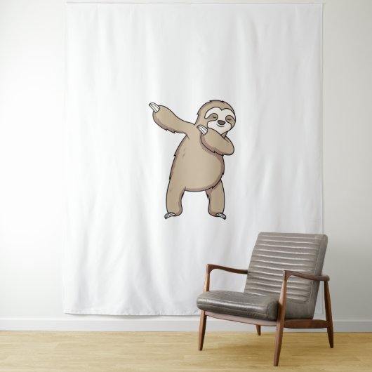 Sloth Dab Wandkleed (In situ)