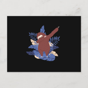 Sloth Dabbing Briefkaart