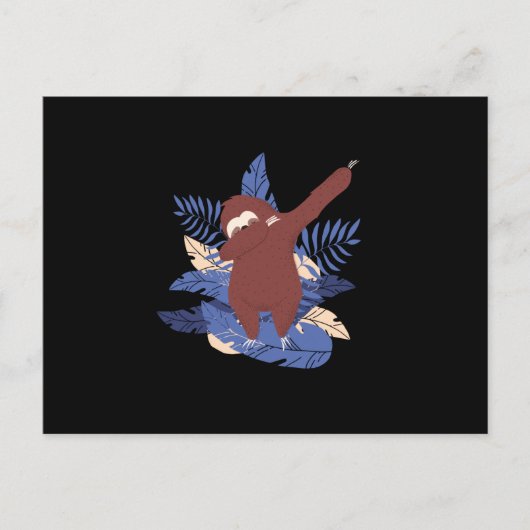 Sloth Dabbing Briefkaart (Voorkant)