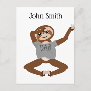 Sloth Dabbing Briefkaart