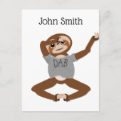 Sloth Dabbing Briefkaart (Voorkant)
