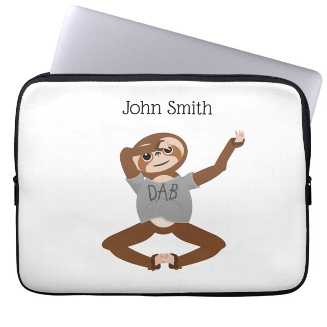 Sloth Dabbing Laptop Sleeve (Voorkant)