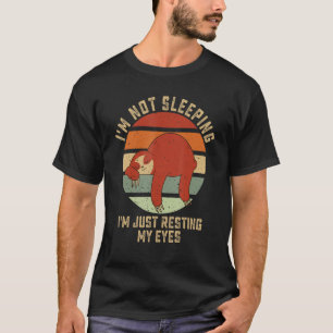 Sloth Dad Joke I'm not Slapeping I'm Just Resting T-shirt