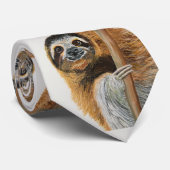 Sloth design tie stropdas (Opgerold)