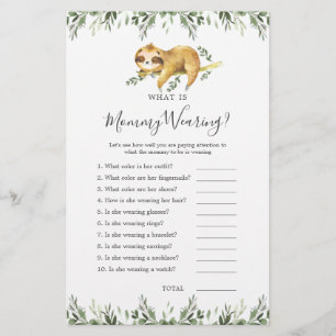 Sloth Dieren Baby shower Wat draagt mama