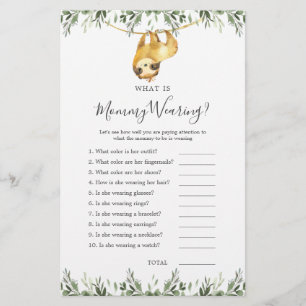 Sloth Dieren Baby shower Wat draagt mama