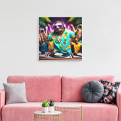 Sloth DJ Canvas Afdruk (Insitu (Woonkamer))