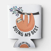 Sloth doet mijn best blikjeskoeler (Achterkant)