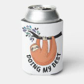 Sloth doet mijn best blikjeskoeler (Blikje Achterkant)