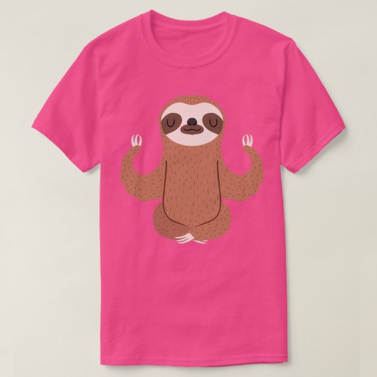 Sloth doet yoga t-shirt (Design voorkant)