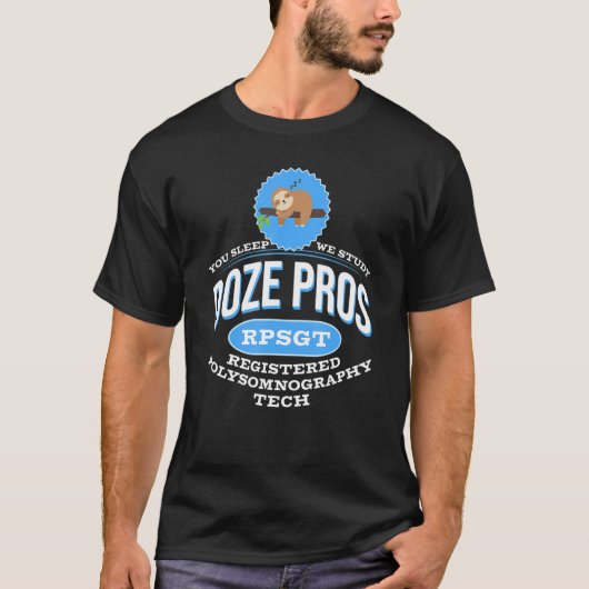 Sloth Doze Pro's geregistreerd Polysomnografische  T-shirt (Voorkant)