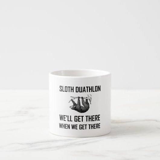 Sloth Duathlon komt daar vandaan Espresso Kop (Voorkant)
