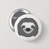 Sloth Face Ronde Button 5,7 Cm (Voorkant /achterkant)