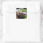 Sloth Face Vierkante Sticker (Tas)