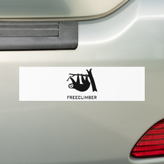 sloth faultier climber freeclimber freeclimbing bumpersticker (Op auto)