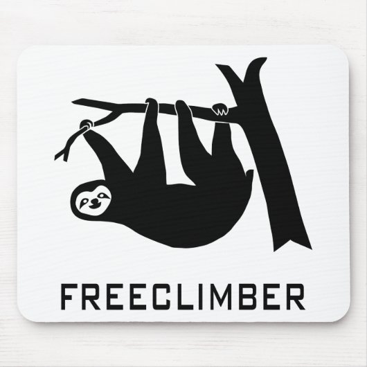 sloth faultier climber freeclimber freeclimbing muismat (Voorkant)