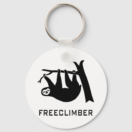 sloth faultier climber freeclimber freeclimbing sleutelhanger (Voorkant)