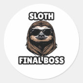 Sloth Final Boss Cool Sticker (Voorkant)