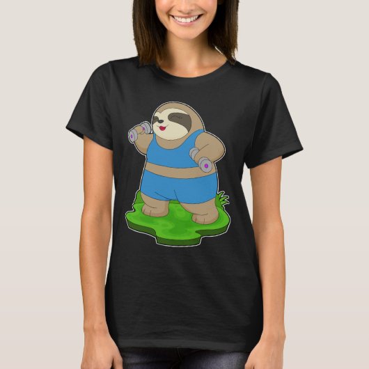 Sloth Fitness Dumbbell T-shirt (Voorkant)