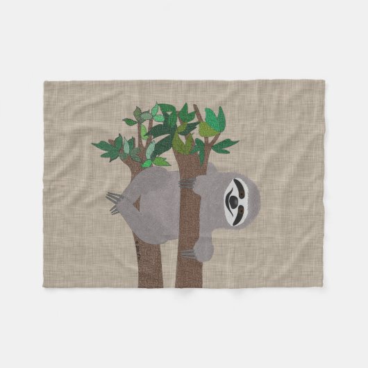 Sloth Fleece Blanket (Voorkant (Horizontaal))