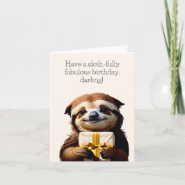 Sloth Funny Birthday Kaart