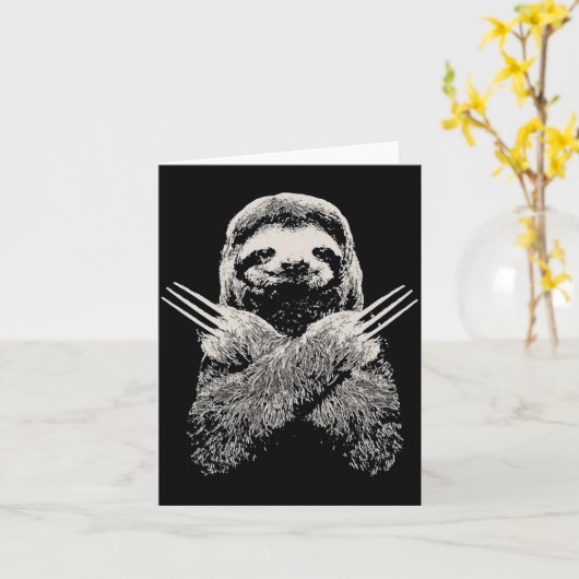 Sloth Funny Costume Gift For Lazy S Kaart (Gele Bloem)