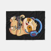 Sloth Gaming luiaards Videogame Gift Fleece Deken (Voorkant (Horizontaal))