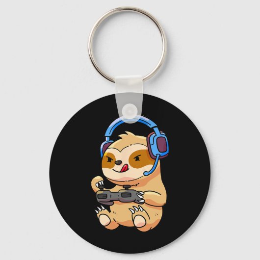 Sloth Gaming luiaards Videogame Gift Sleutelhanger (Voorkant)
