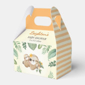 Sloth Gender Neutraal Baby shower Sprinkle Gast Bedankdoosjes (Achterkant)