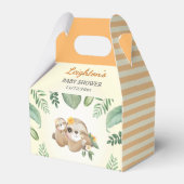Sloth Gender Neutraal Baby shower Sprinkle Gast Bedankdoosjes (Voorkant Zijde)