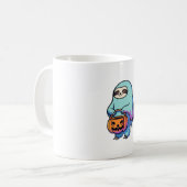 Sloth Ghost Halloween Oversized T-shirt Koffiemok (Voorkant links)