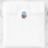 Sloth Ghost Halloween Oversized T-shirt Ronde Sticker (Tas)
