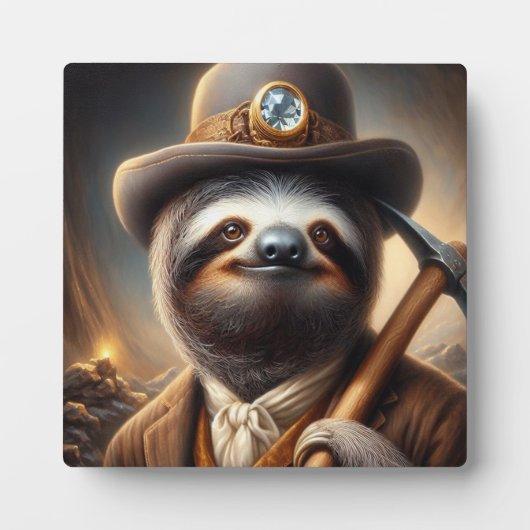 Sloth Gold Miner Fotoplaat (Voorkant)
