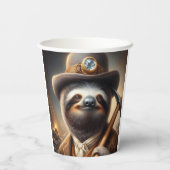 Sloth Gold Miner Papieren Bekers (Achterkant)