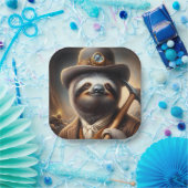 Sloth Gold Miner Papieren Bordje (Feest)