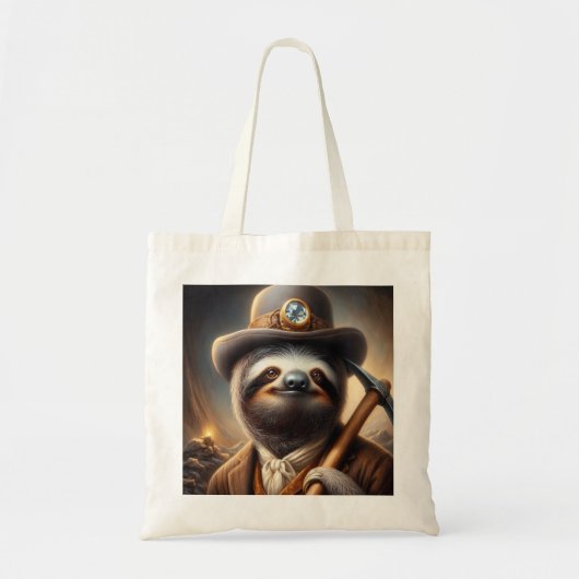 Sloth Gold Miner Tote Bag (Voorkant)