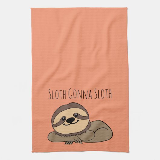 Sloth Gonna Sloth Kitchen Towel Theedoek (Verticaal)