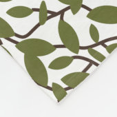 Sloth Greenery Floral Girls Fleece Blanket (Hoek)