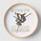 Sloth gym Laat hard trainen Morgen (Voorkant)