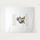 Sloth gym Laat hard trainen Morgen Wandkleed (Voorkant (horizontaal))
