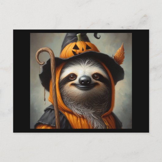 Sloth Halloween Briefkaart (Voorkant)