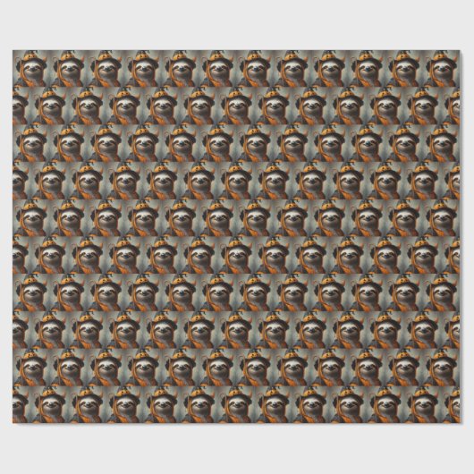 Sloth Halloween Cadeaupapier (Vlak)