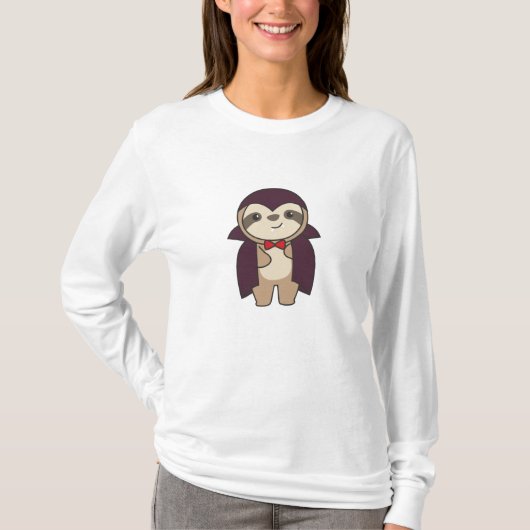 Sloth Halloween Cute Devil Vampire Costume T-shirt (Voorkant)